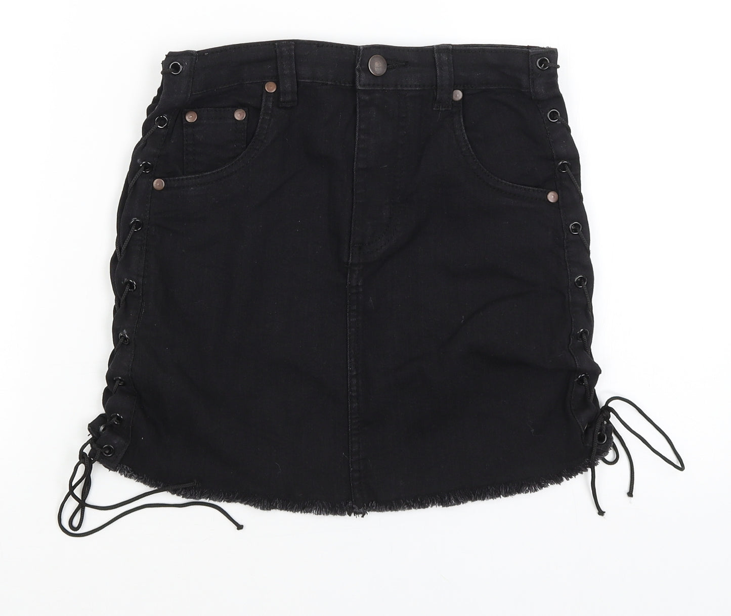 Pretty Little Thing Womens Black   A-Line Skirt Size 8