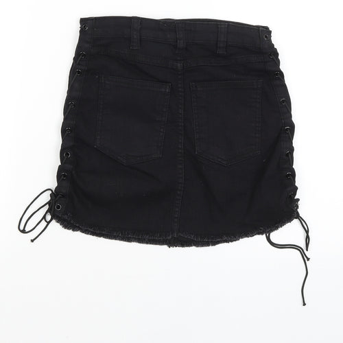 Pretty Little Thing Womens Black   A-Line Skirt Size 8
