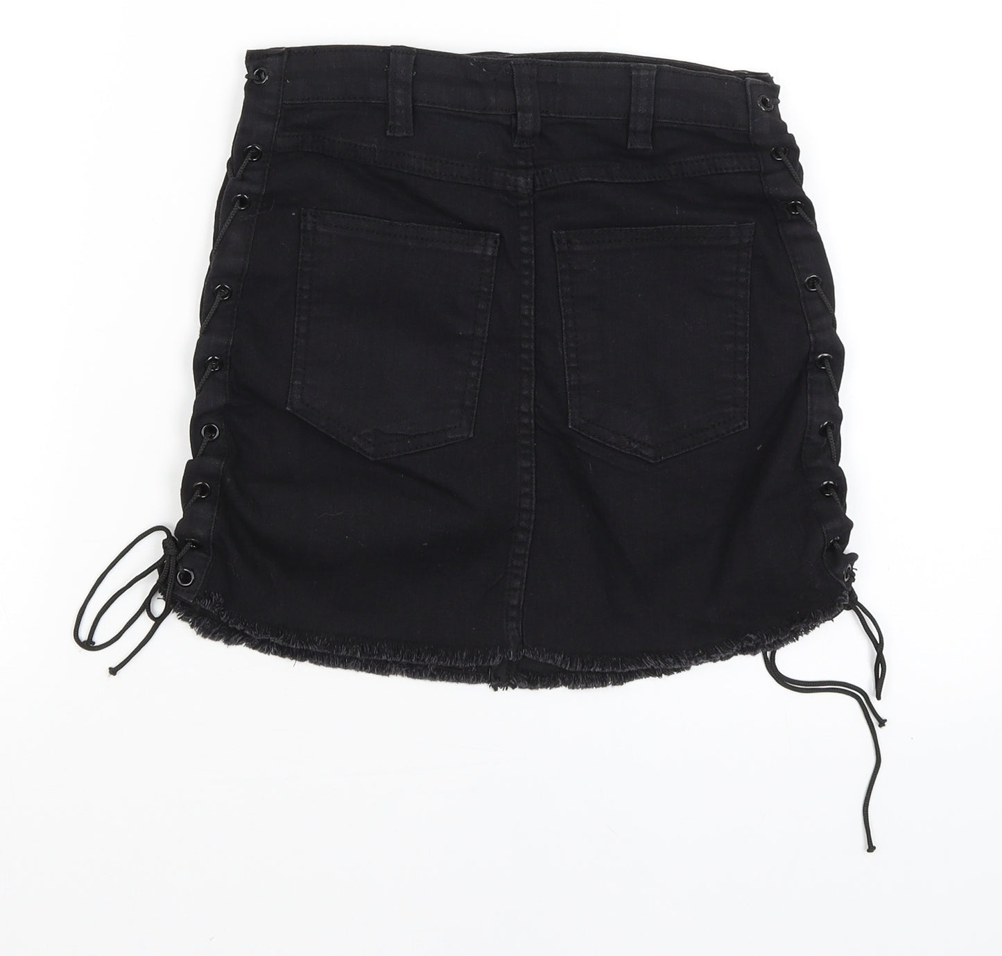 Pretty Little Thing Womens Black   A-Line Skirt Size 8