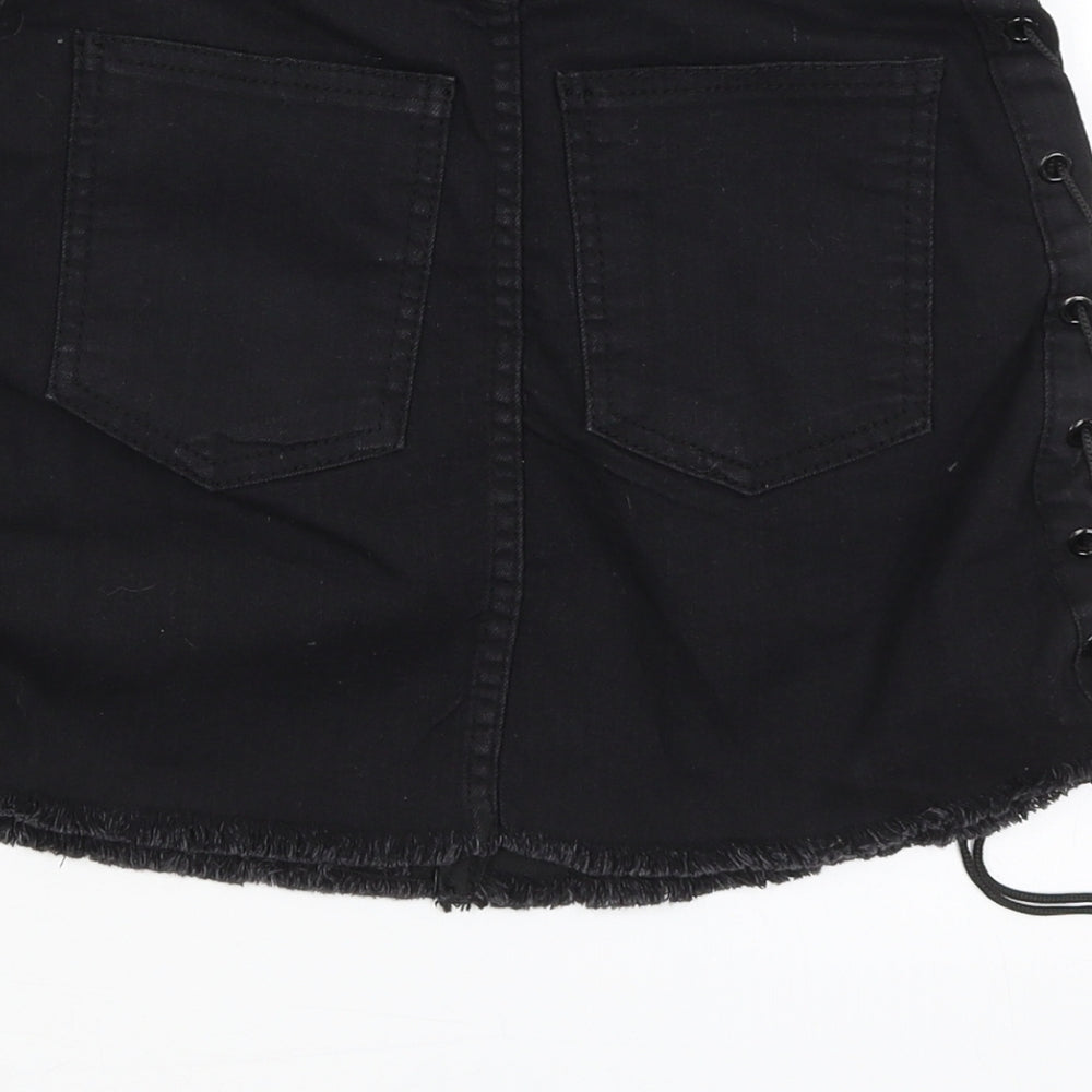 Pretty Little Thing Womens Black   A-Line Skirt Size 8