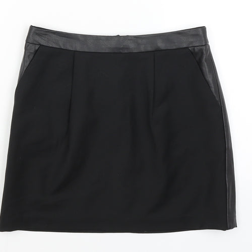 Topshop Womens Black   A-Line Skirt Size 8