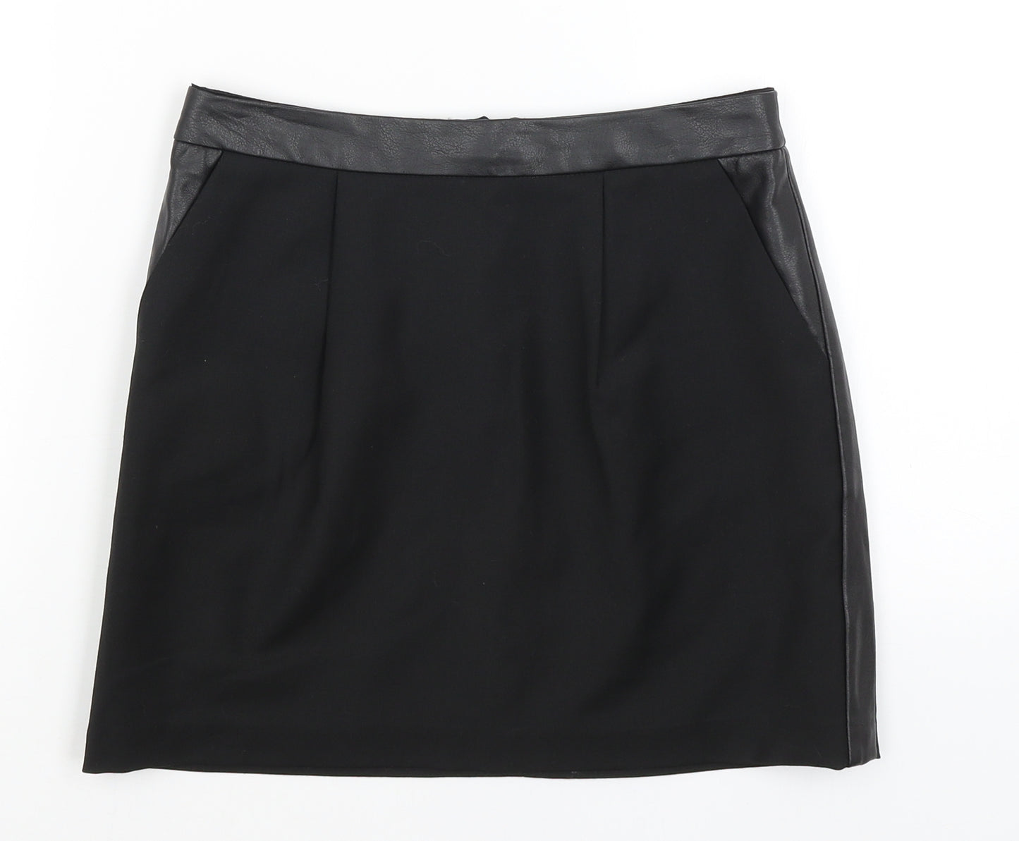 Topshop Womens Black   A-Line Skirt Size 8