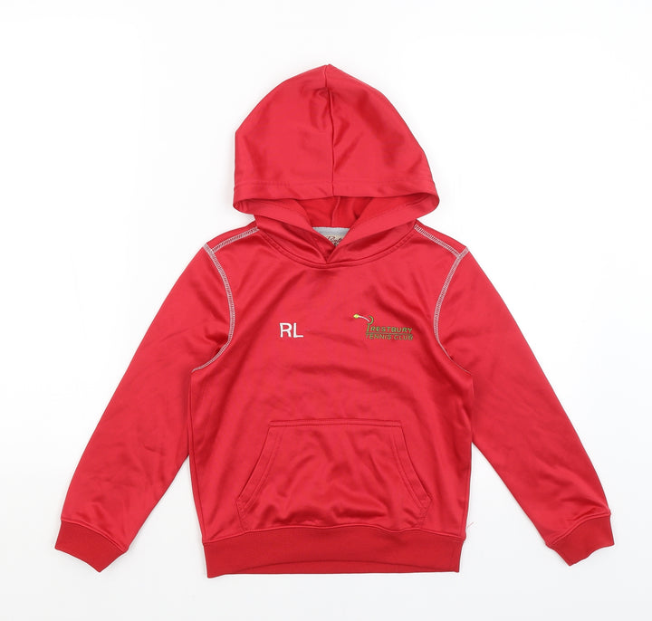 Printer Boys Red Pullover Hoodie Size 5-6 Years - Prestbury Tennis Club