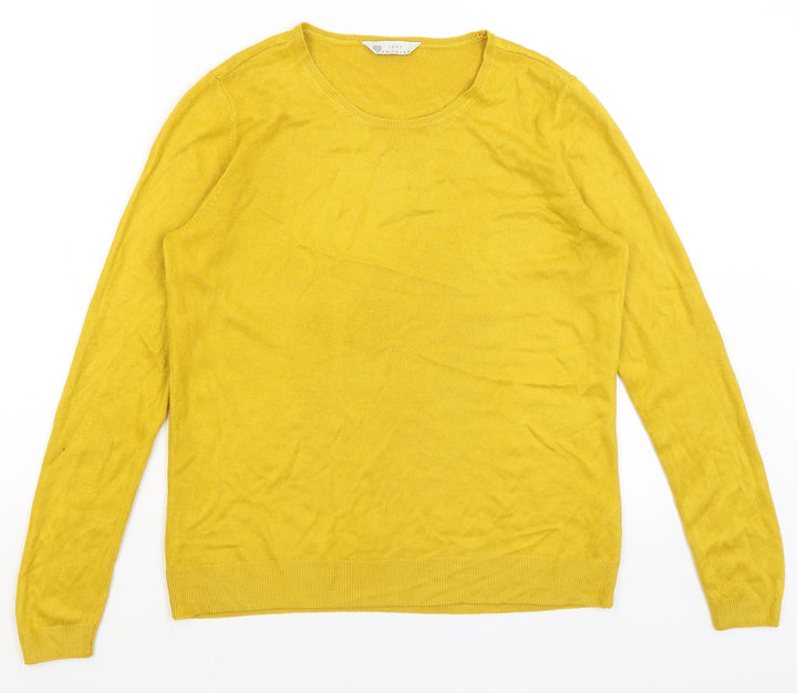 BHS Womens Yellow Pullover Jumper Size 12