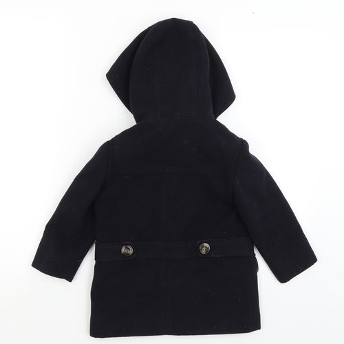 Preworn Girls Blue   Overcoat Coat Size 3-4 Years