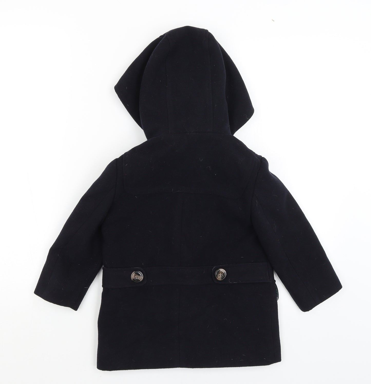 Preworn Girls Blue   Overcoat Coat Size 3-4 Years