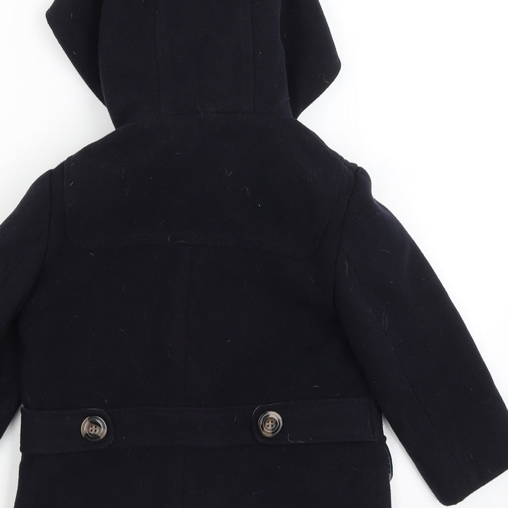 Preworn Girls Blue   Overcoat Coat Size 3-4 Years