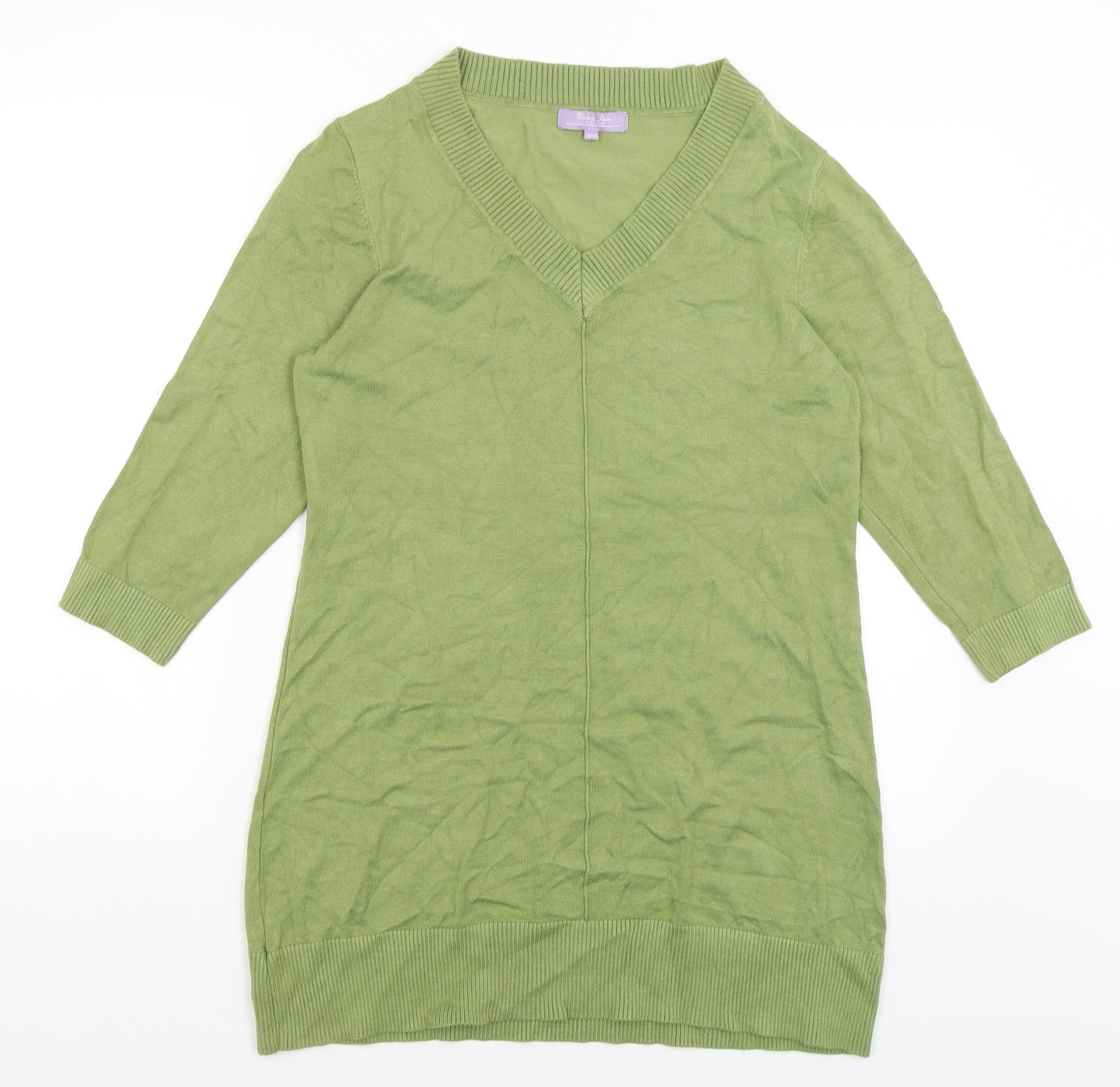 Michele Hope Womens Green   Pullover Jumper Size 10