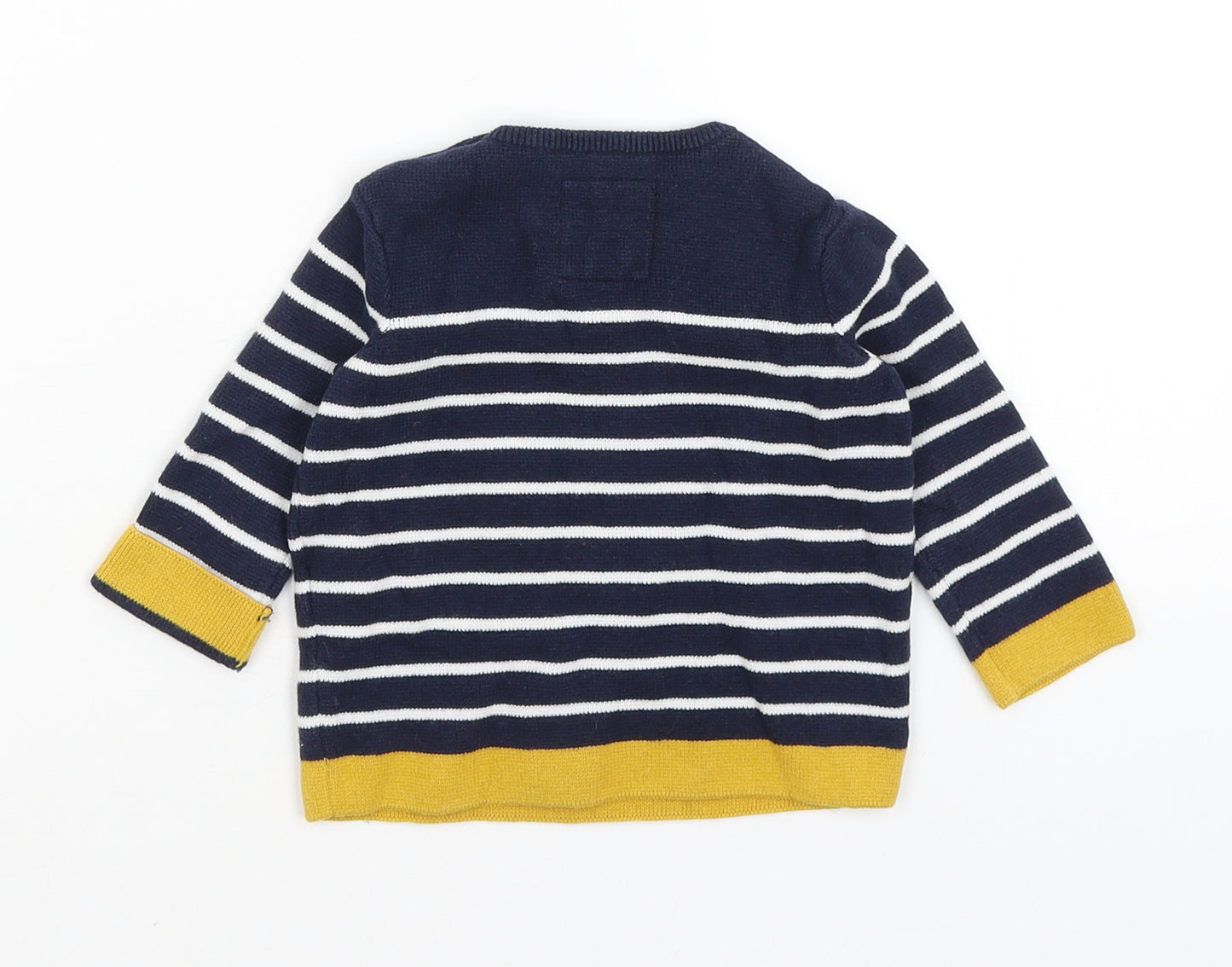 Jasper Conran Baby Blue Striped  Pullover Jumper Size 6-9 Months
