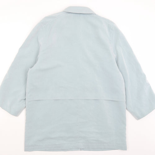 Preworn Womens Blue   Overcoat Coat Size L