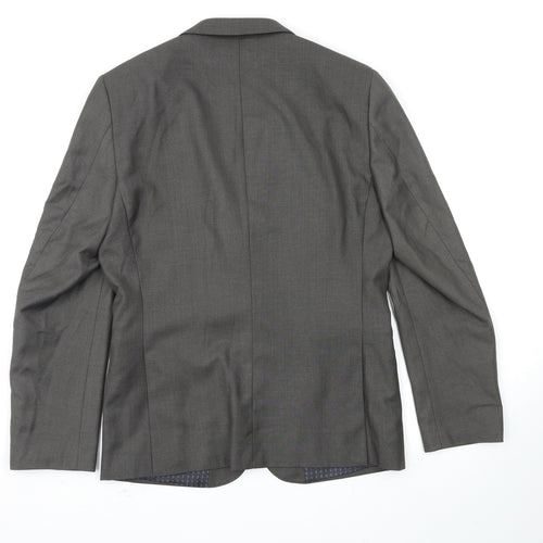 Ventuno Mens Grey Houndstooth  Jacket Blazer Size 40