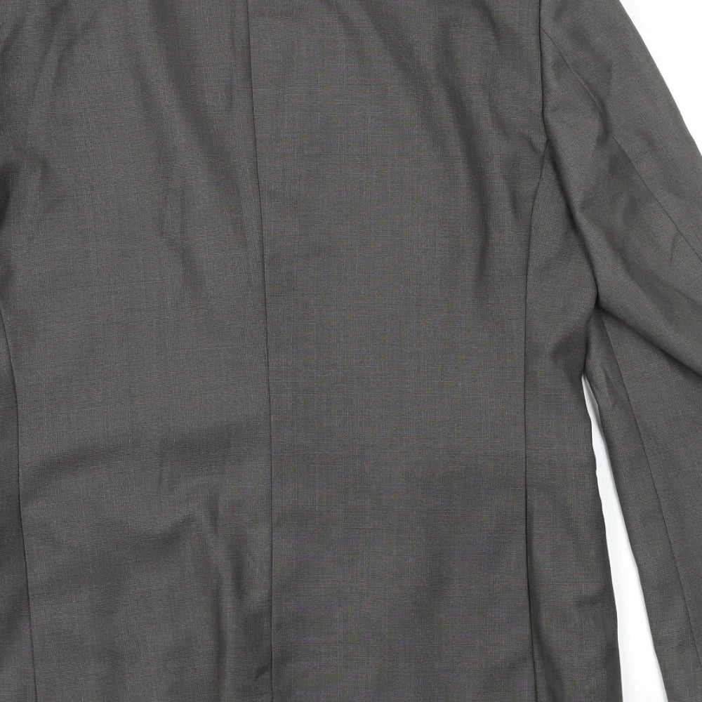 Ventuno Mens Grey Houndstooth  Jacket Blazer Size 40