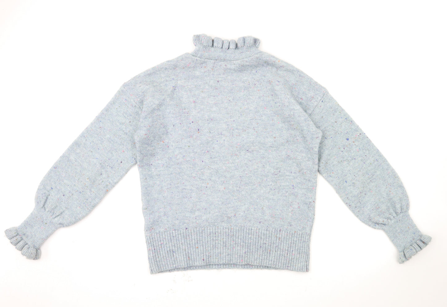 NEXT Womens Blue Houndstooth  Pullover Jumper Size S