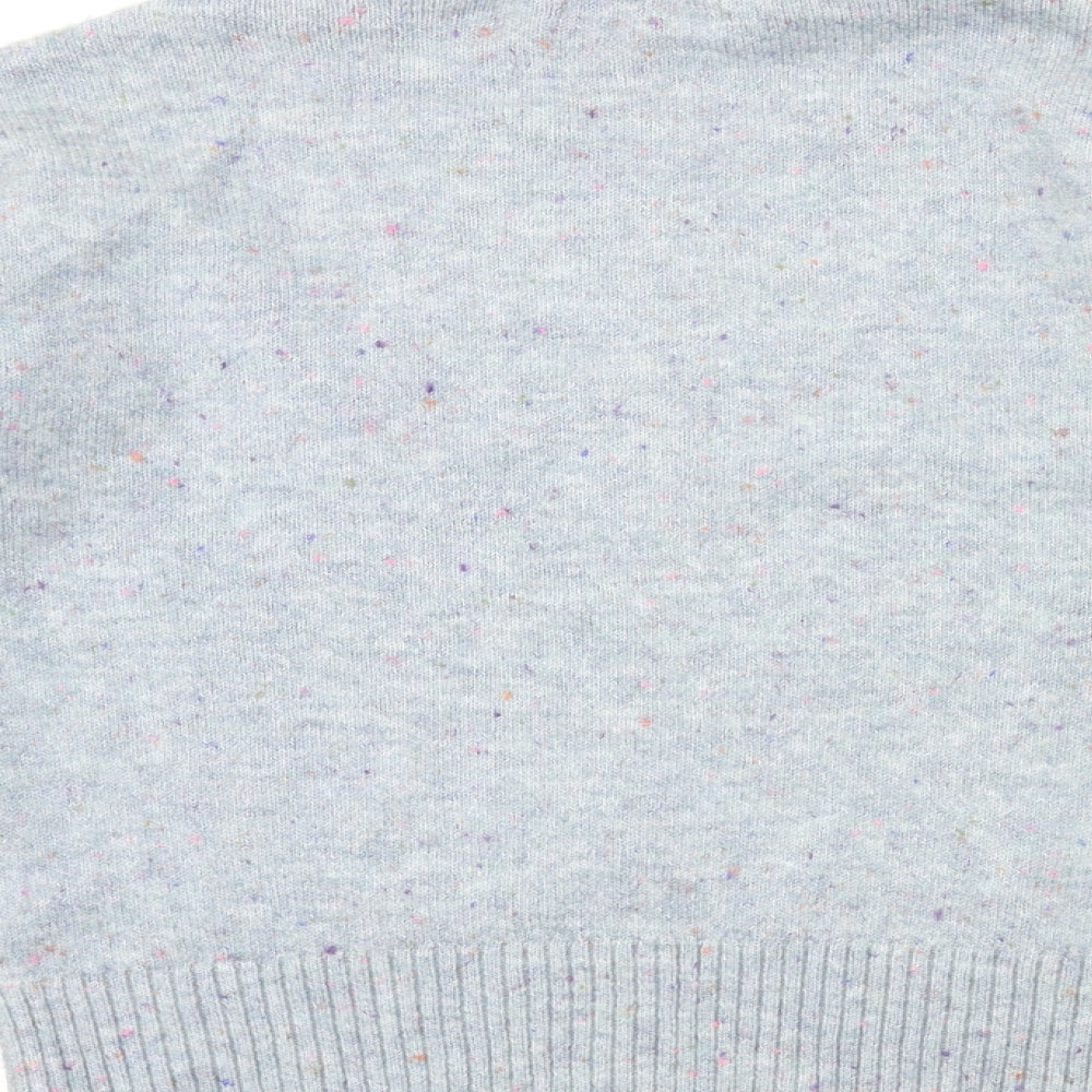 NEXT Womens Blue Houndstooth  Pullover Jumper Size S