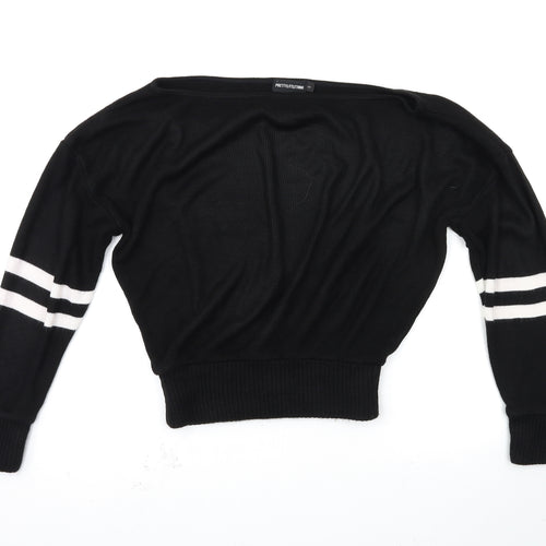 PRETTYLITTLETHING Womens Black   Pullover Jumper Size S