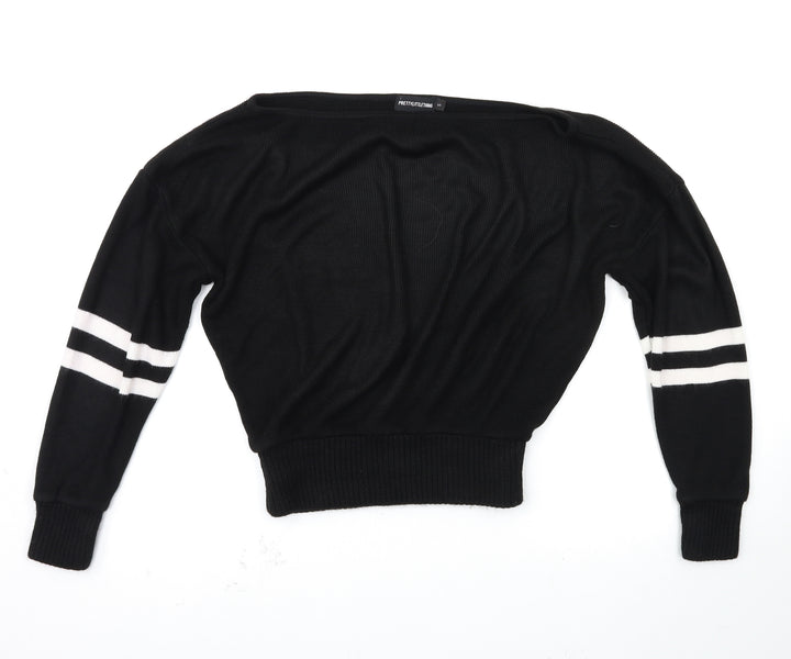 PRETTYLITTLETHING Womens Black Pullover Jumper Size S