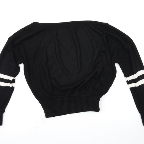 PRETTYLITTLETHING Womens Black   Pullover Jumper Size S