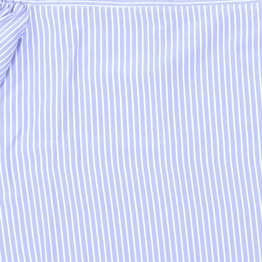 Parallel Lines Womens Blue Polka Dot  Basic Blouse Size XS