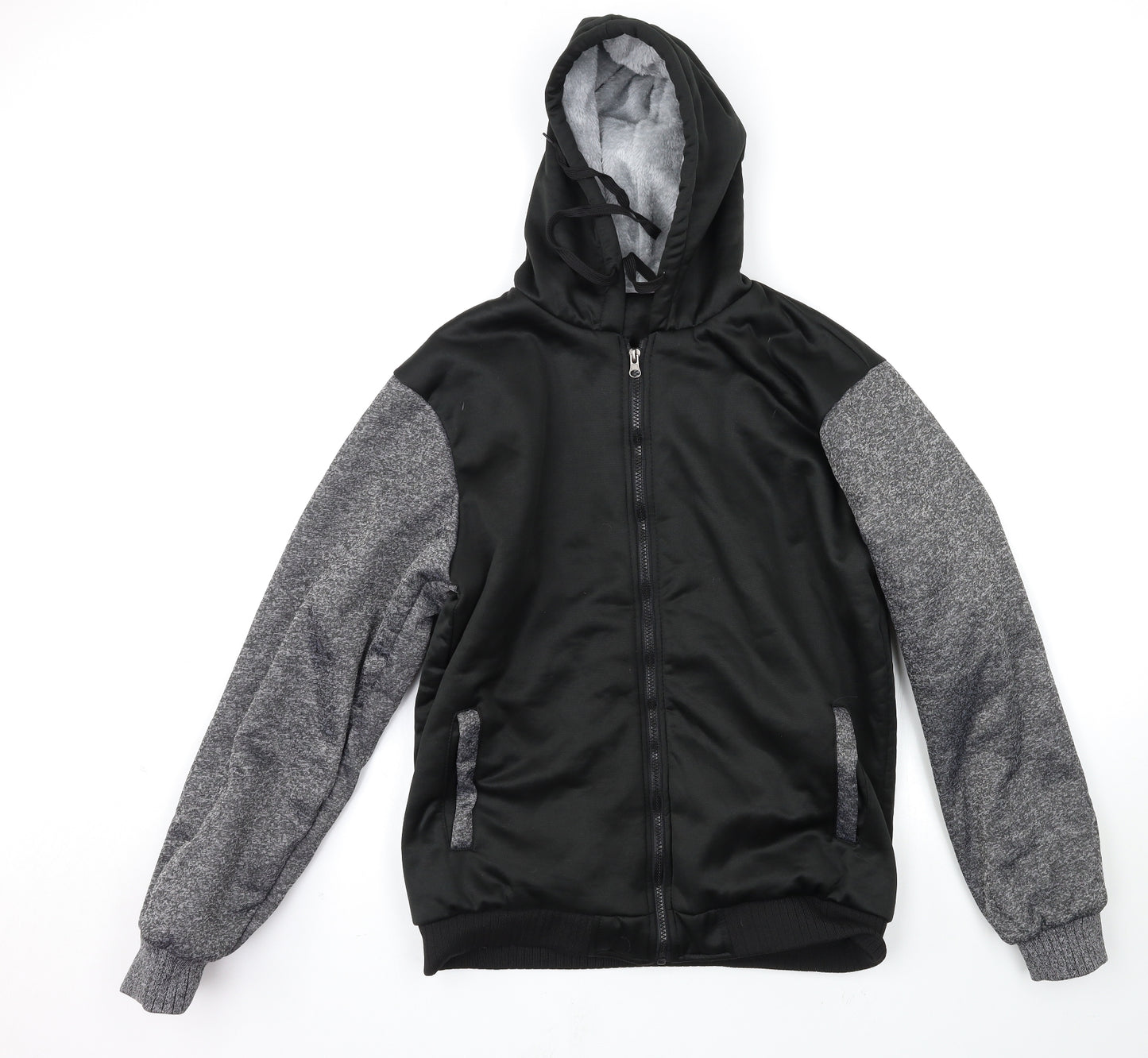 Preworn Mens Black   Full Zip Hoodie Size 2XL