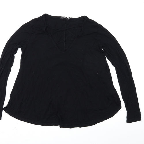Boohoo Womens Black   Basic T-Shirt Size 8