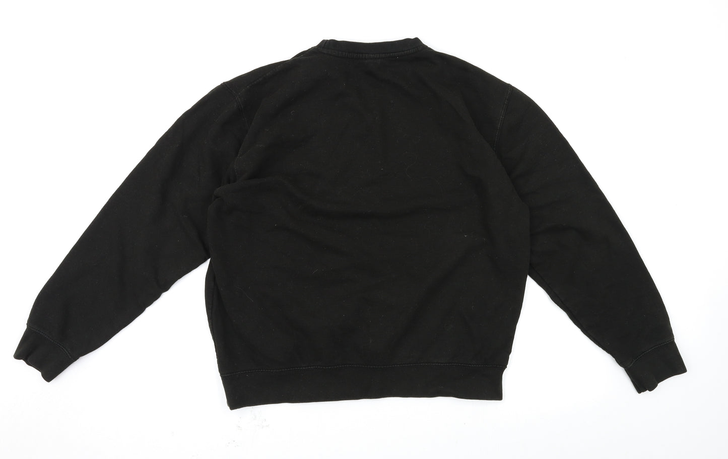 just hoods Womens Black Houndstooth  Pullover Sweatshirt Size L