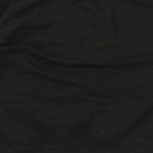 just hoods Womens Black Houndstooth  Pullover Sweatshirt Size L
