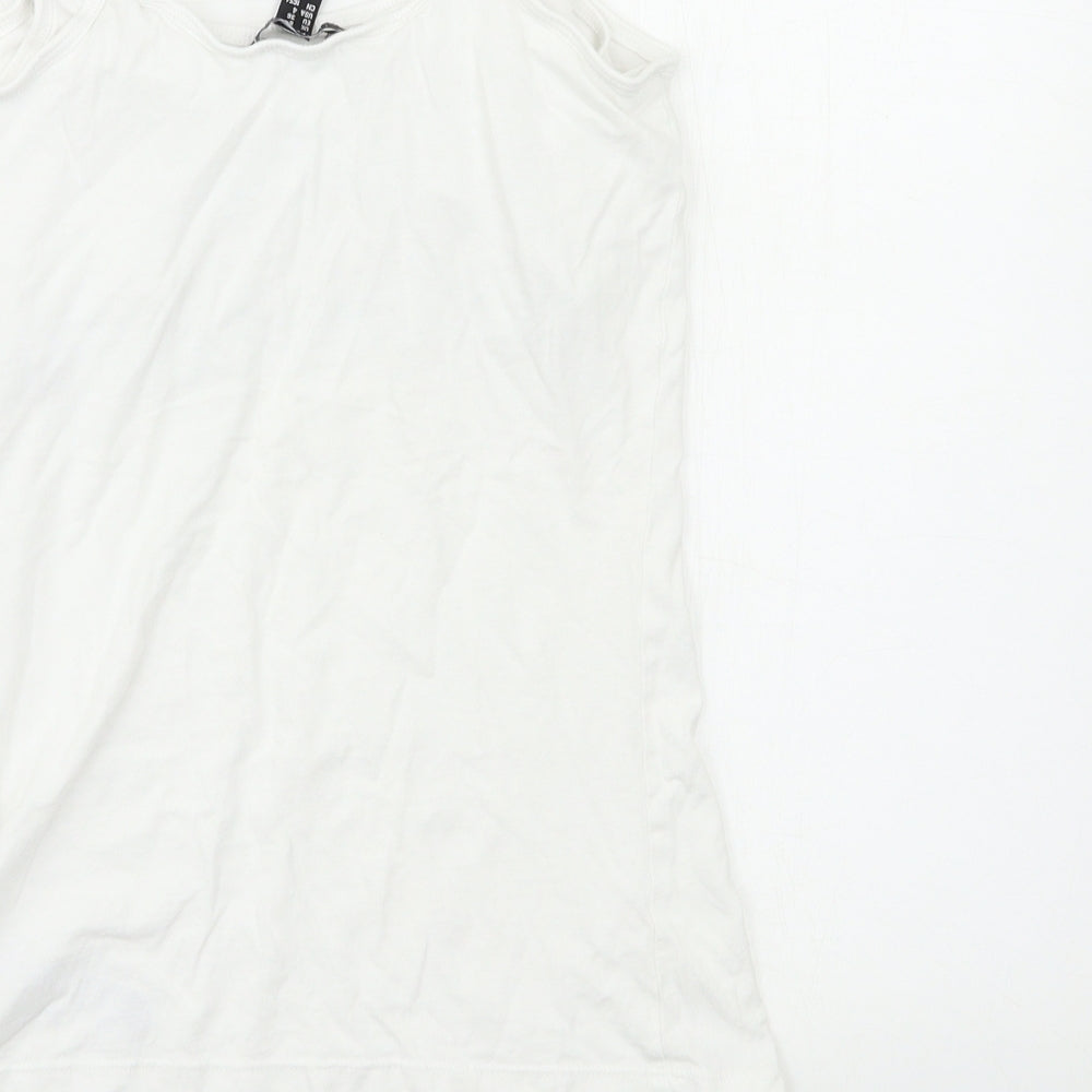 New Look Womens White   Basic Tank Size 8
