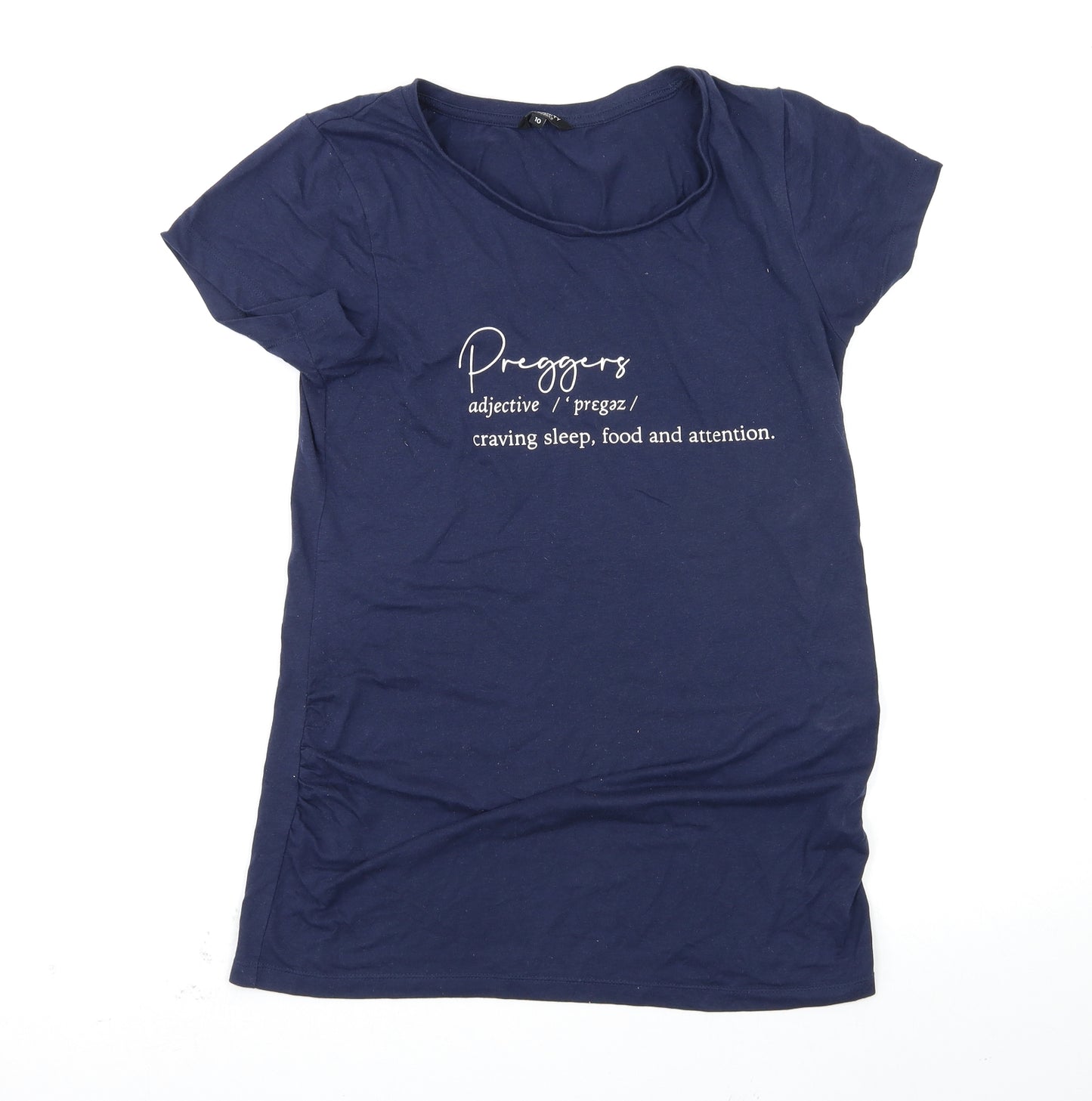 Peacocks Womens Blue   Basic T-Shirt Size 10