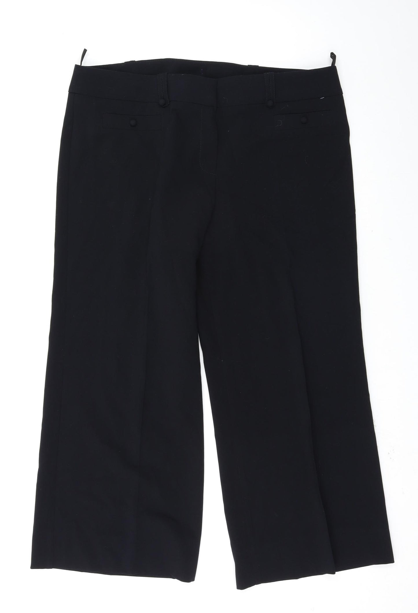 Preworn Womens Black   Trousers  Size 38 L25 in