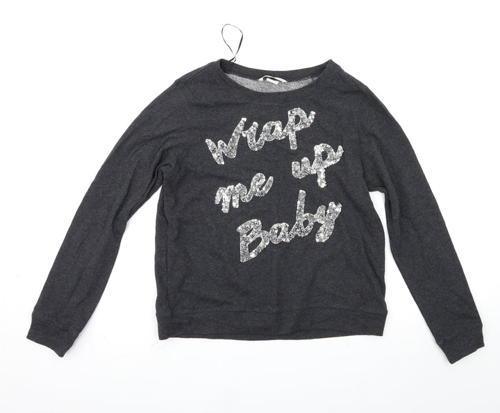 H&M Womens Grey Pullover Jumper Size XS