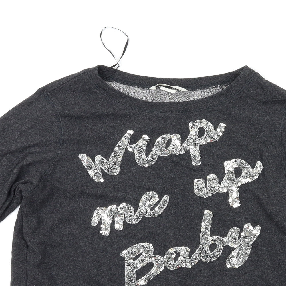 H&M Womens Grey   Pullover Jumper Size XS