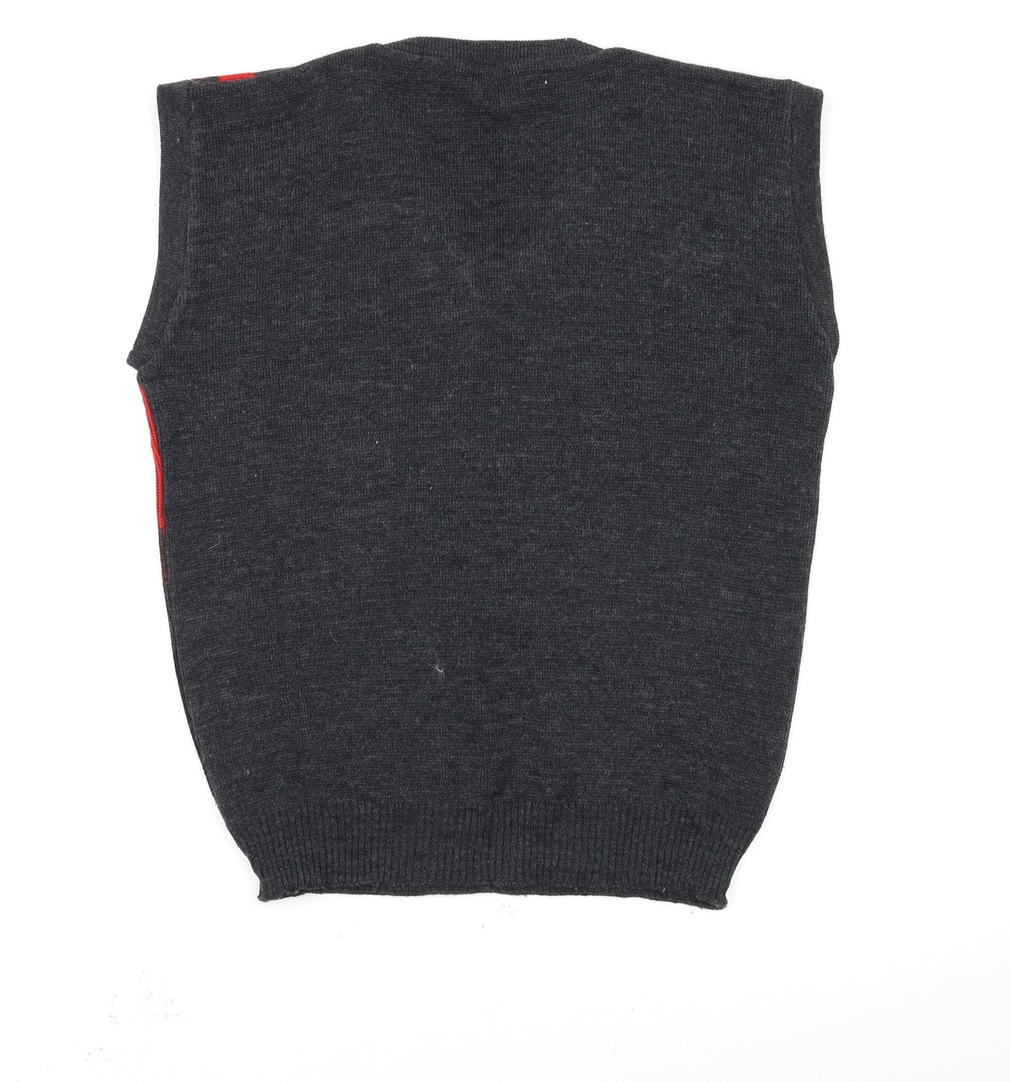 double ess Mens Multicoloured Argyle/Diamond  Vest Jumper Size S