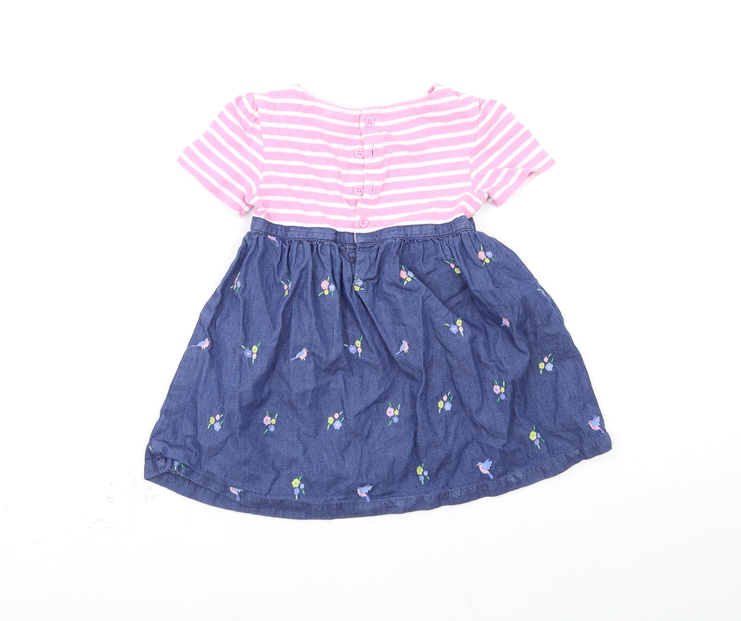 JoJo Maman Bébé Girls Multicoloured   T-Shirt Dress  Size 18-24 Months