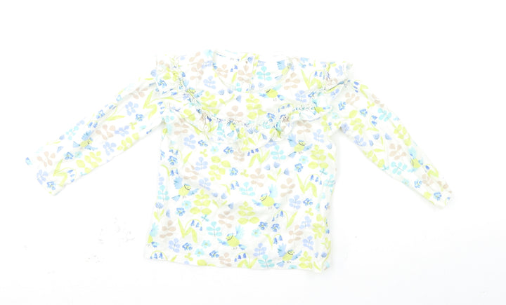 Marks and Spencer Girls Multicoloured Fair Isle Basic T-Shirt Size 12-18 Months
