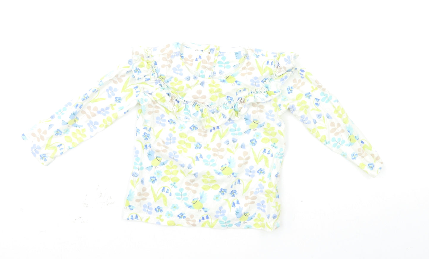 Marks and Spencer Girls Multicoloured Fair Isle  Basic T-Shirt Size 12-18 Months