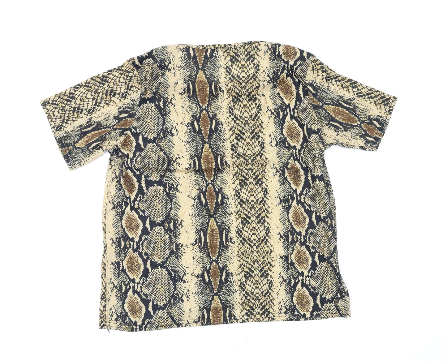 PRETTYLITTLETHING Womens Multicoloured Animal Print  Basic T-Shirt Size 14