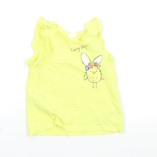 NEXT Girls Yellow   Pullover T-Shirt Size 9-12 Months