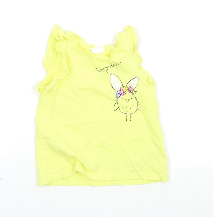 NEXT Girls Yellow   Pullover T-Shirt Size 9-12 Months