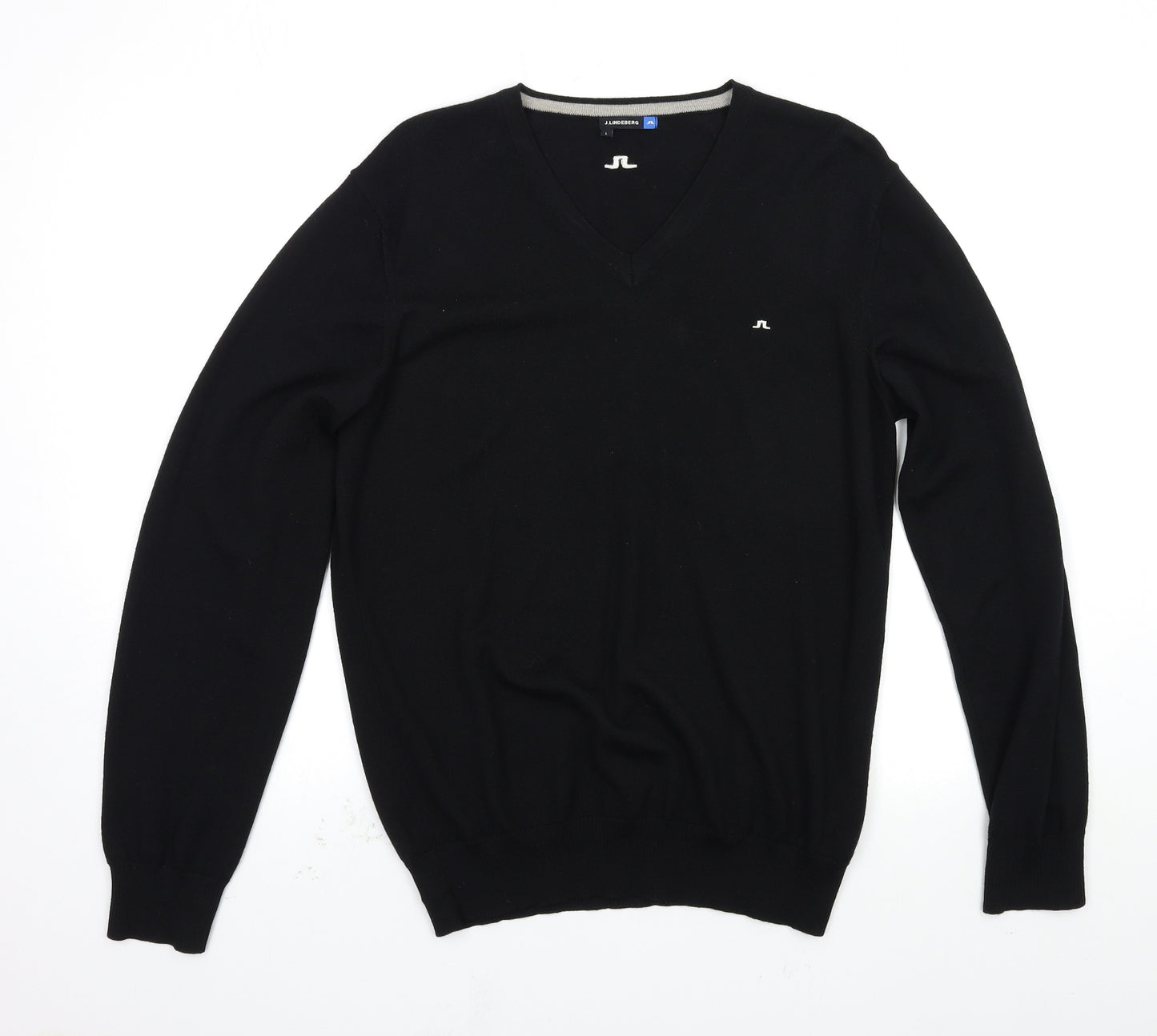 J.Lindeberg Mens Black   Pullover Jumper Size L