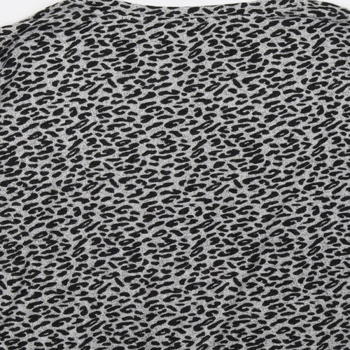 Dorothy Perkins Womens Grey Animal Print  Pullover Sweatshirt Size 16