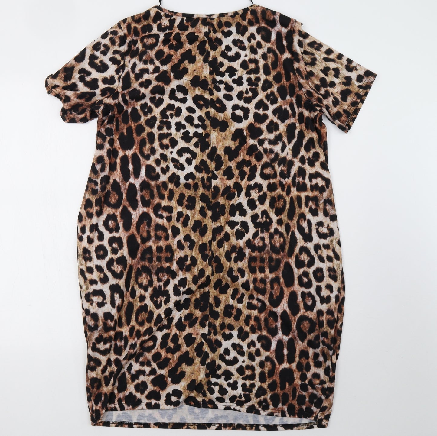 Roman Womens Brown Animal Print  A-Line  Size 16