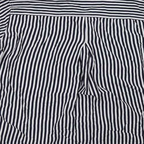 Velvet Heart Womens Blue Striped  Basic Button-Up Size XL