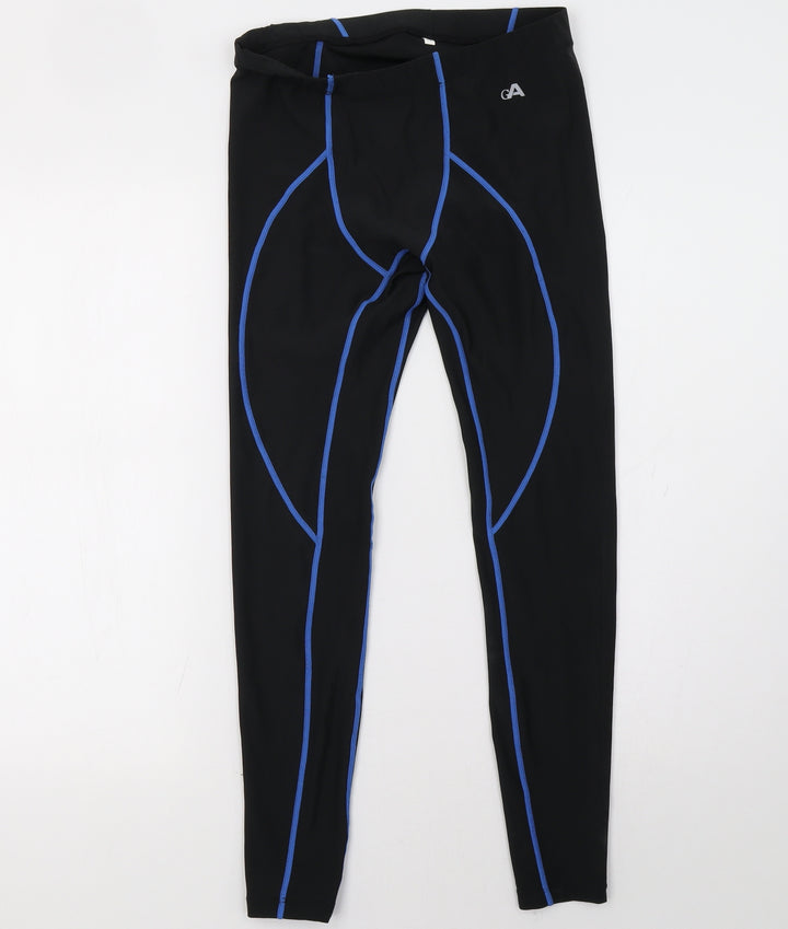 Preworn Boys Black Sweatpants Trousers Size M - underlayer