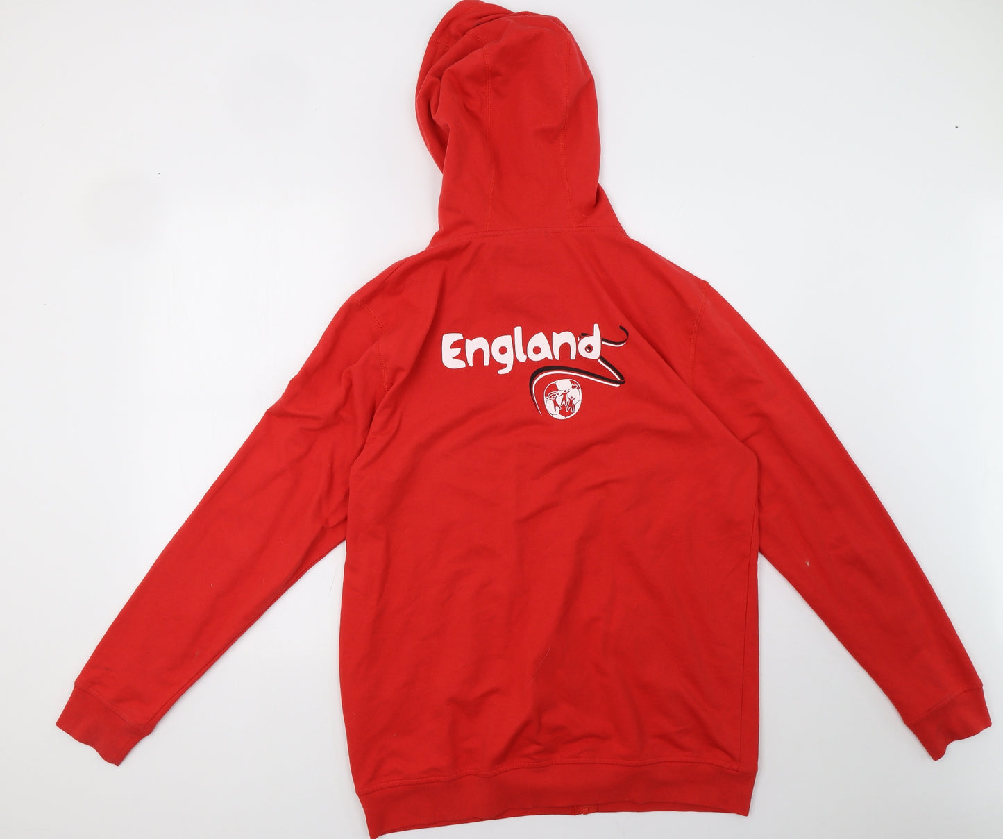 fifa world cup brasil Mens Red   Full Zip Hoodie Size L