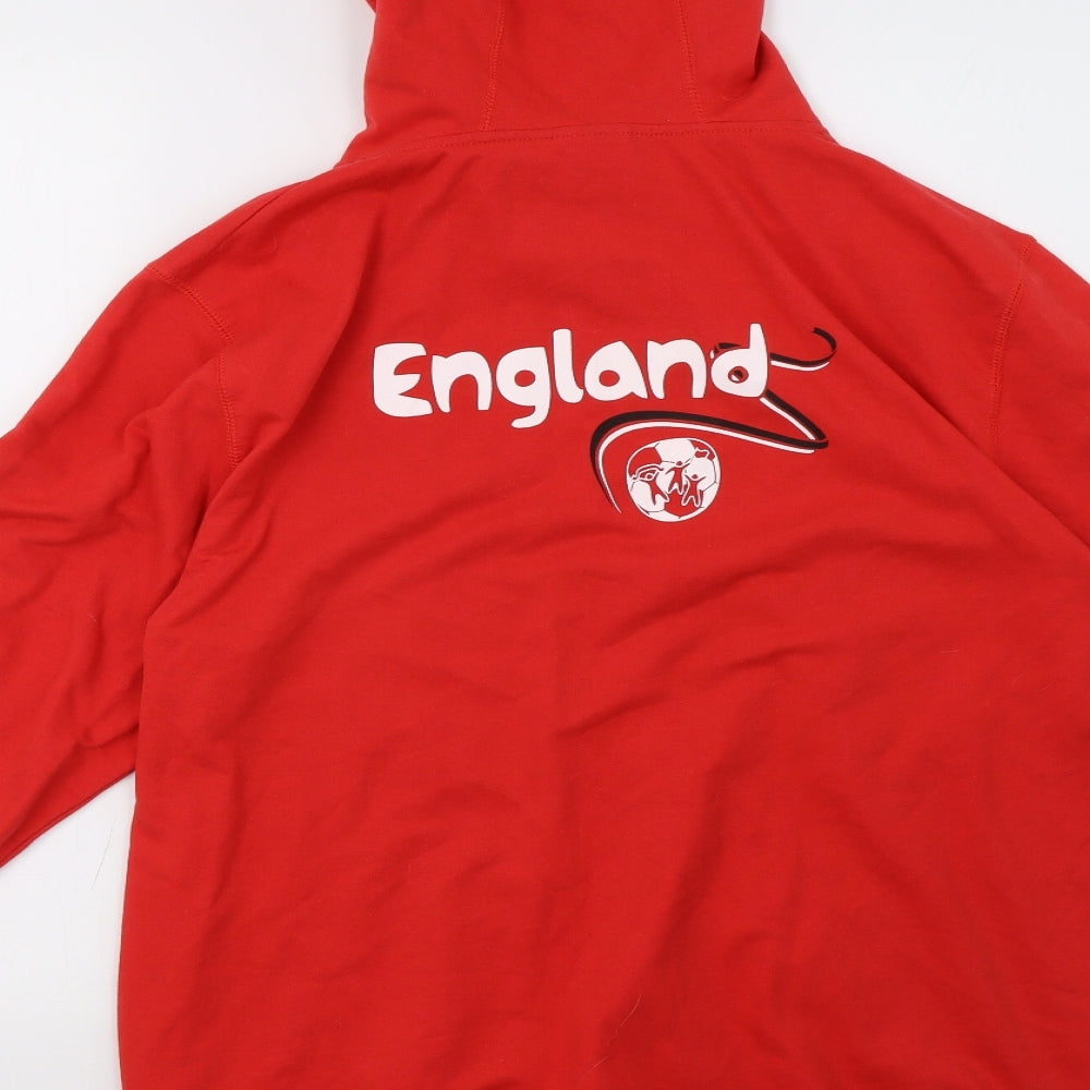 fifa world cup brasil Mens Red   Full Zip Hoodie Size L