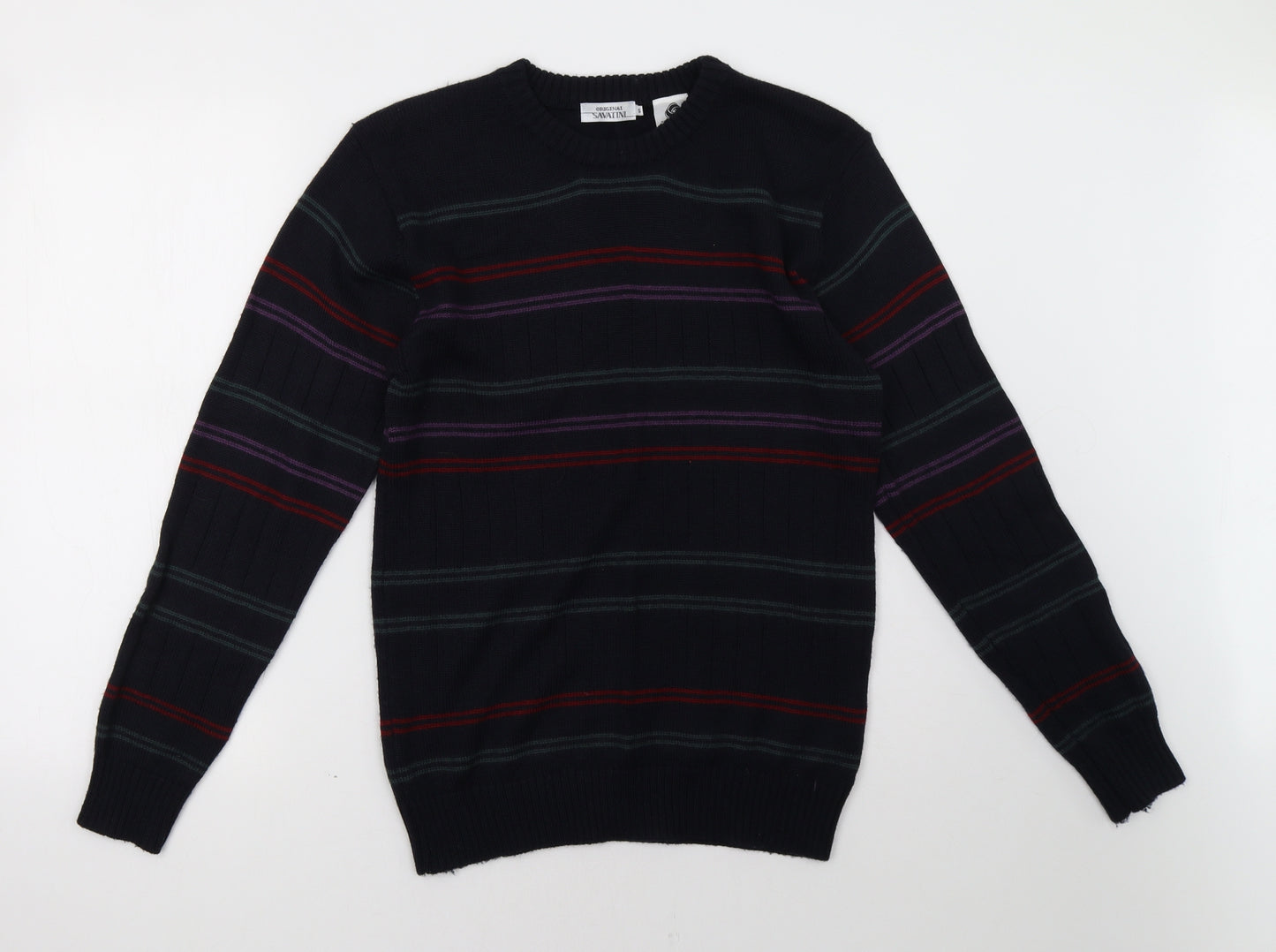 Savatini Mens Blue   Pullover Sweatshirt Size S