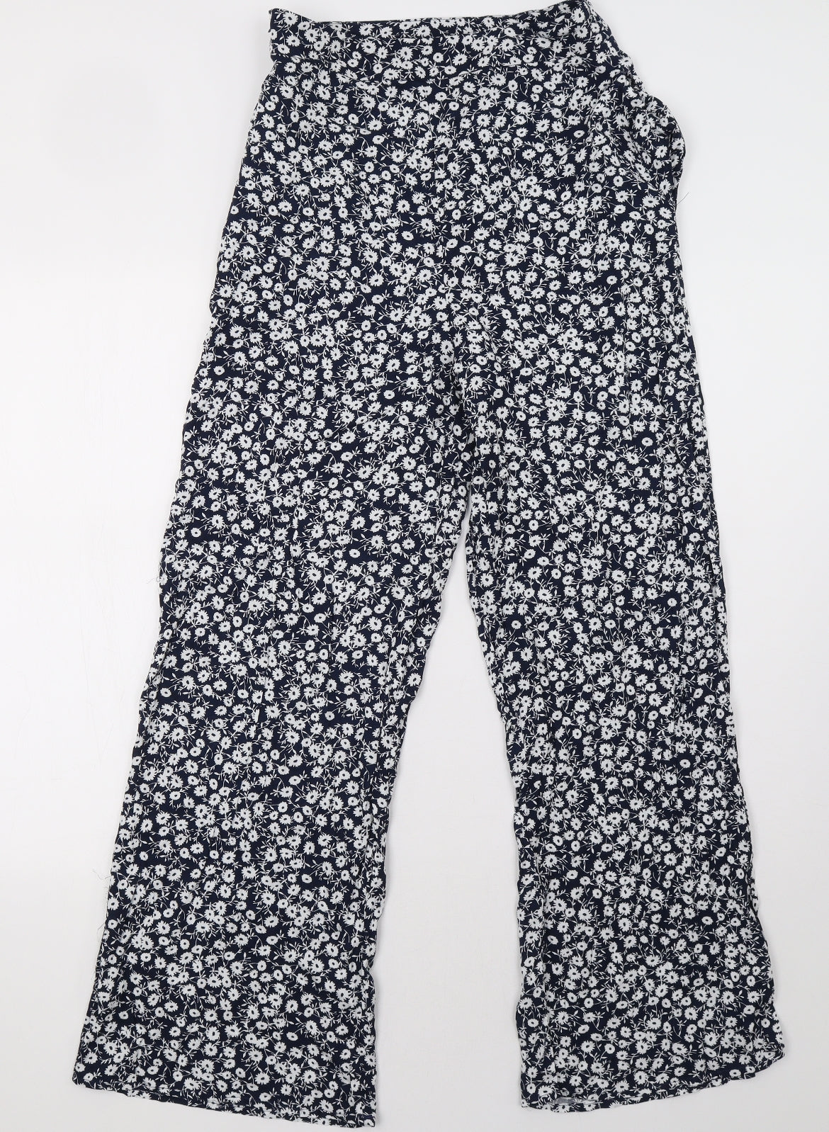 SheIn Womens Blue Floral  Trousers  Size S L32 in