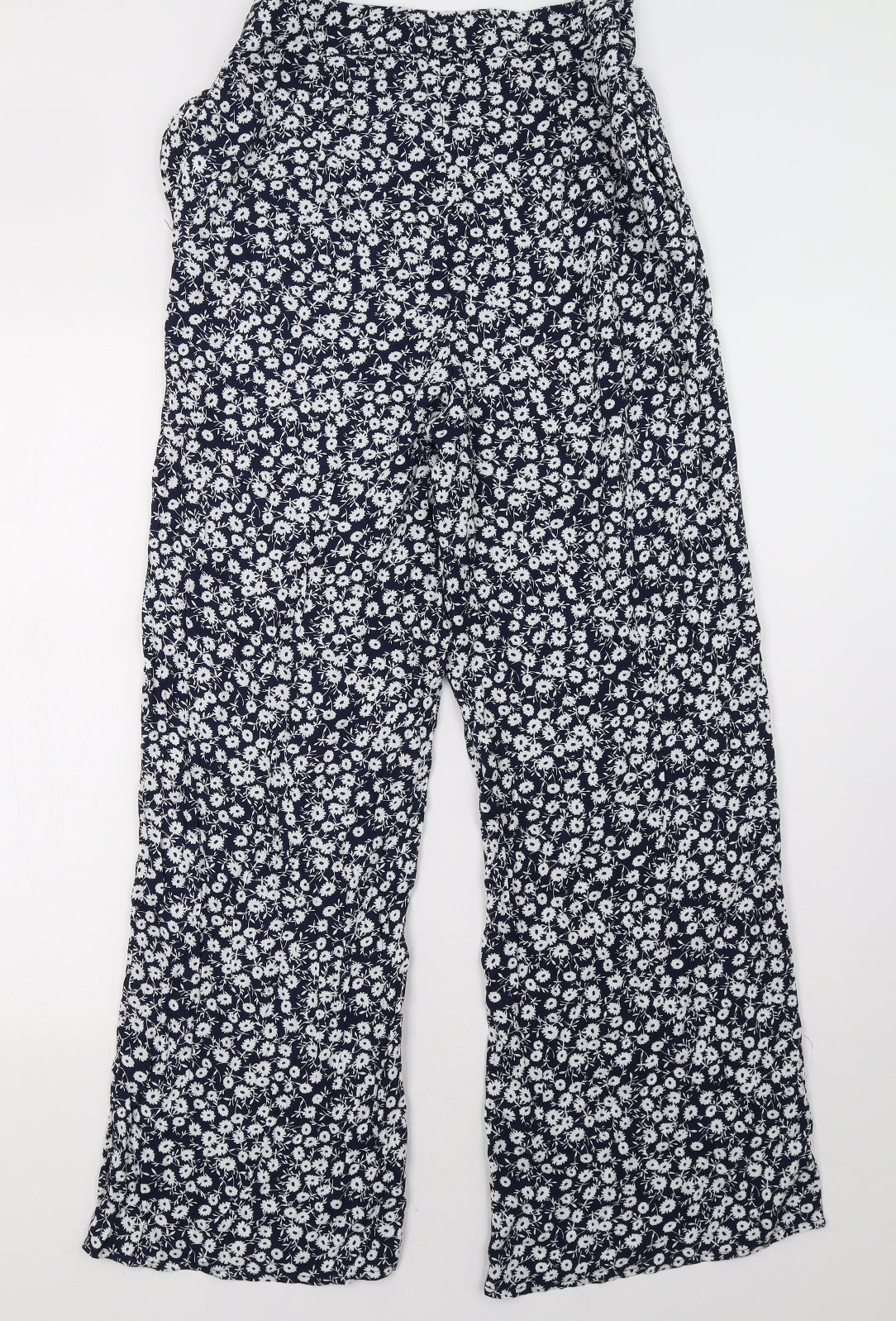 SheIn Womens Blue Floral  Trousers  Size S L32 in