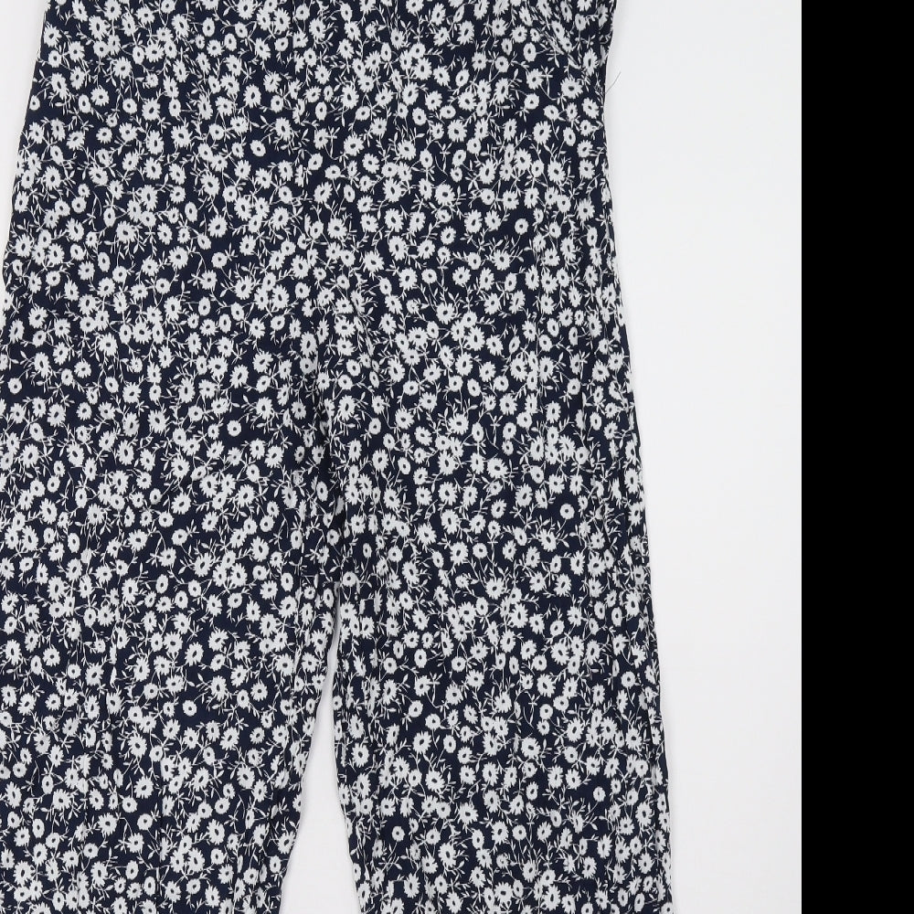 SheIn Womens Blue Floral  Trousers  Size S L32 in