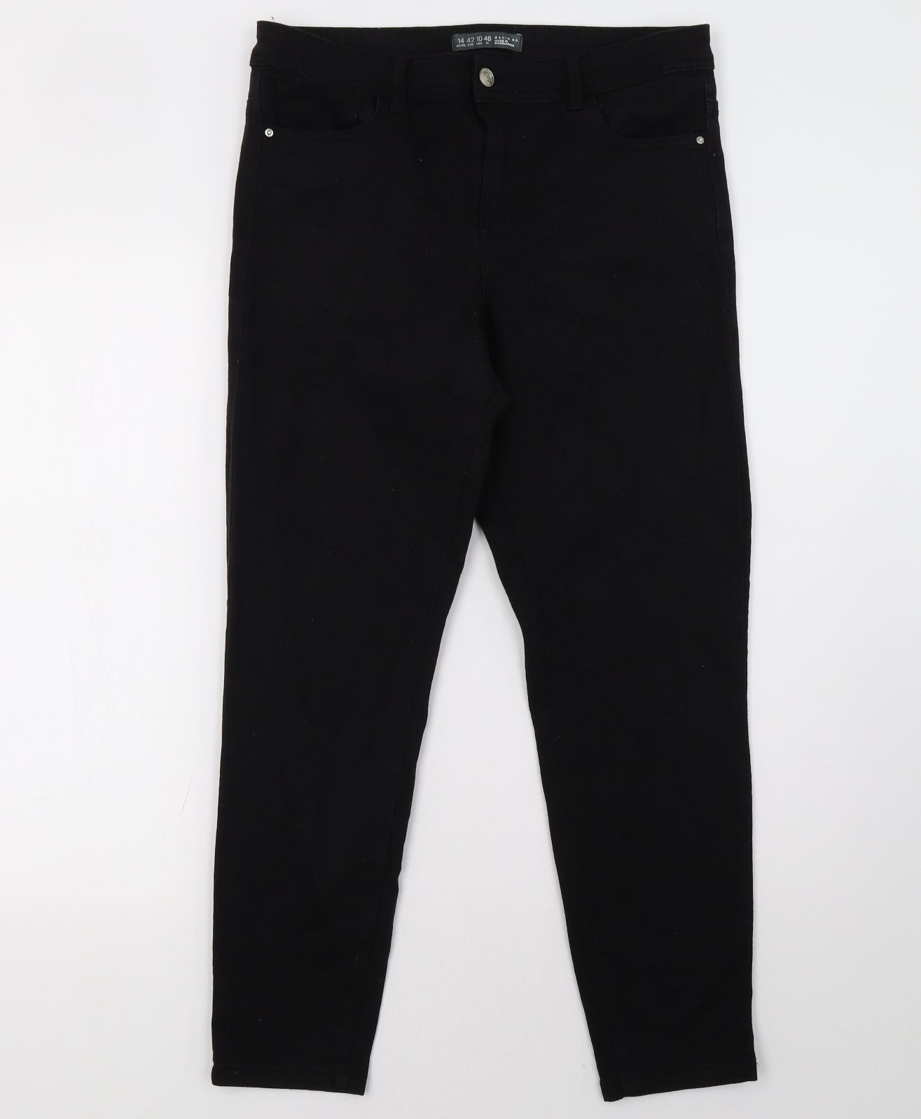 Primark Womens Black   Skinny Jeans Size 14 L30 in